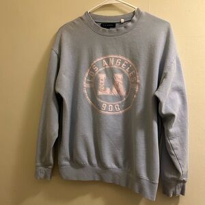 Blue Los Angeles Graphic Sweater